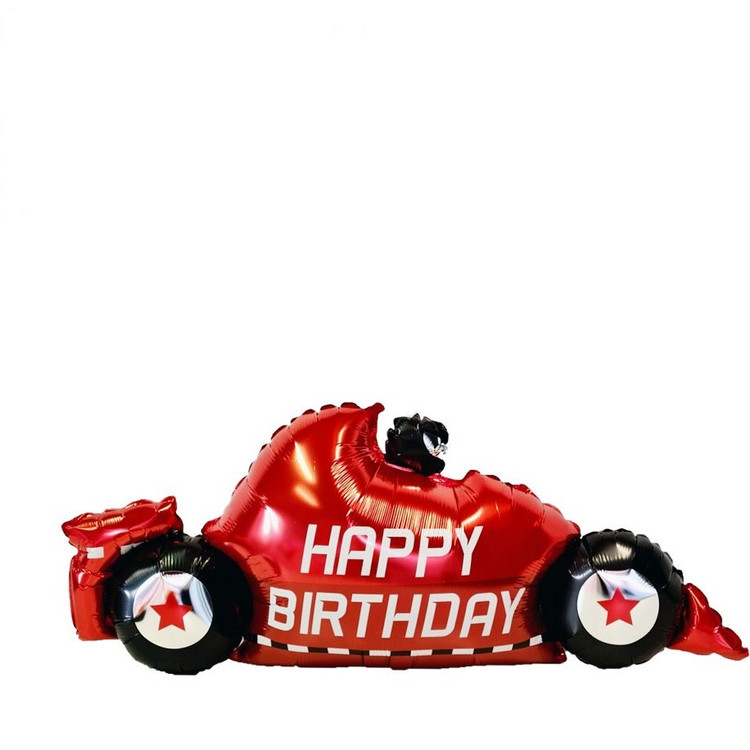 بادکنک فویلی ماشین رالی قرمز