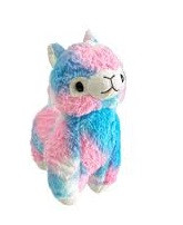 عروسک آبرنگی صورتی و آبی لاما