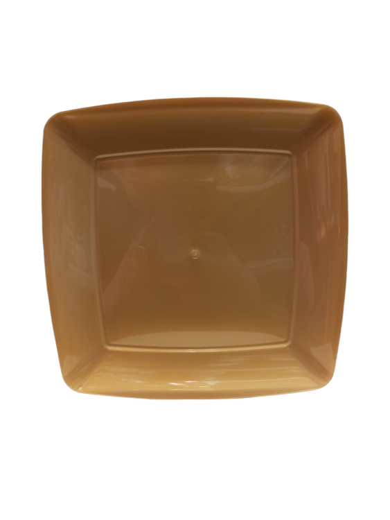 پیش دستی میوه خوری چهارگوش طلایی