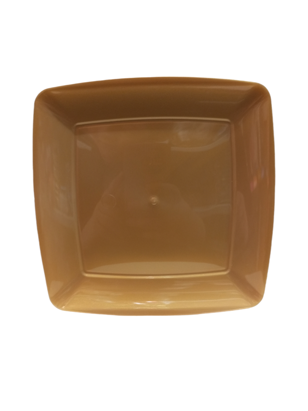 پیش دستی میوه خوری چهارگوش طلایی