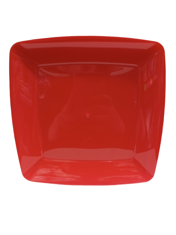 پیش دستی میوه خوری چهارگوش قرمز